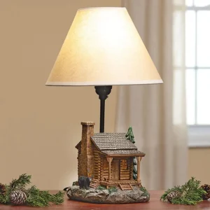 Rustic Vintage Cabin Lamp – Ideal Living Room,