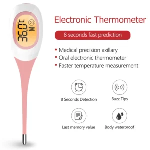 Silicone Fast 8S Thermometer Fever Digital infrared Basal