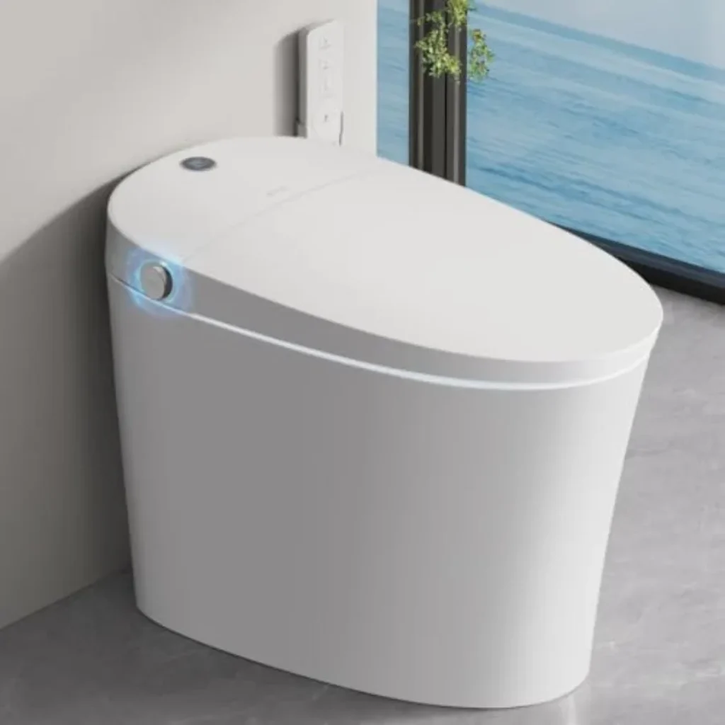 Smart Toilet Bidet Tank Small Bathrooms, Black Matte
