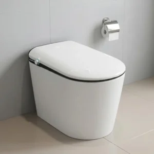 Smart toilet modern bathroom use, ceramic material, white