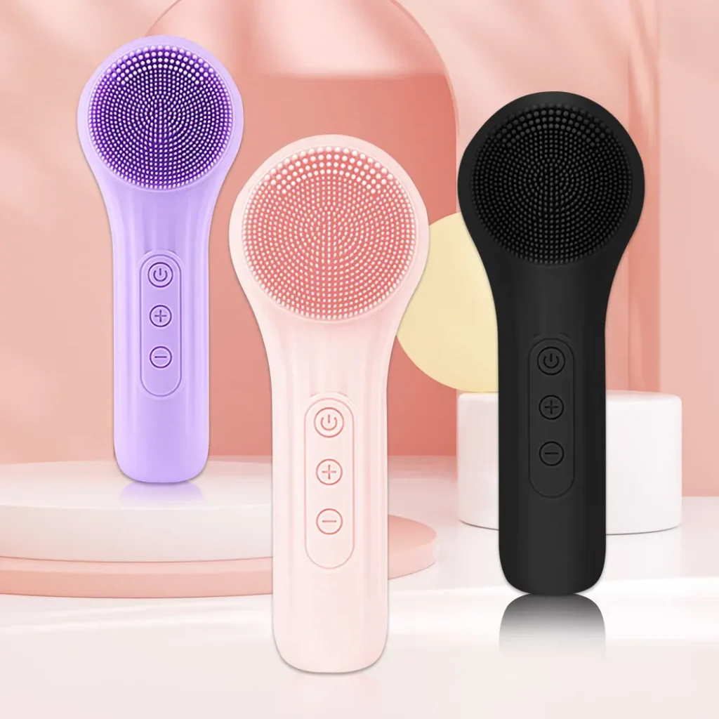 Sonic Silicone Facial Brush Cleaner Vibration Roller Massage