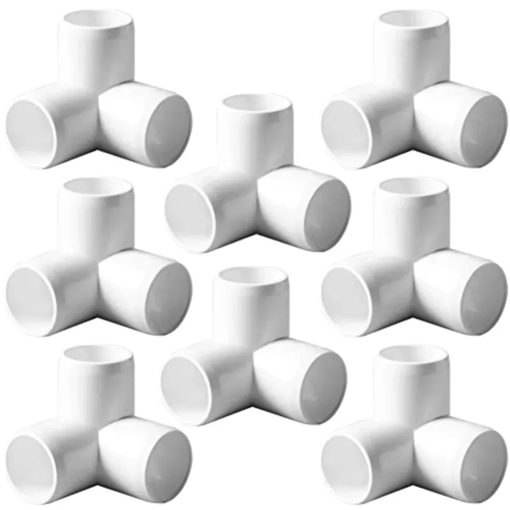 Tee PVC Fitting Elbow Connector, Furniture Grade 90