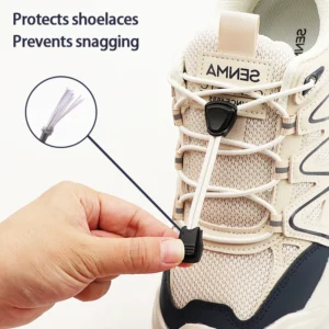 Triangle Lock No-Tie Shoelaces, Elastic Lazy Laces Buckle