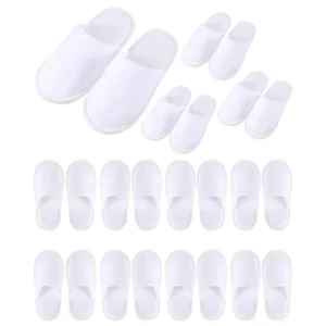 Twistover 12 Pairs Disposable Slippers Guests Closed Toe