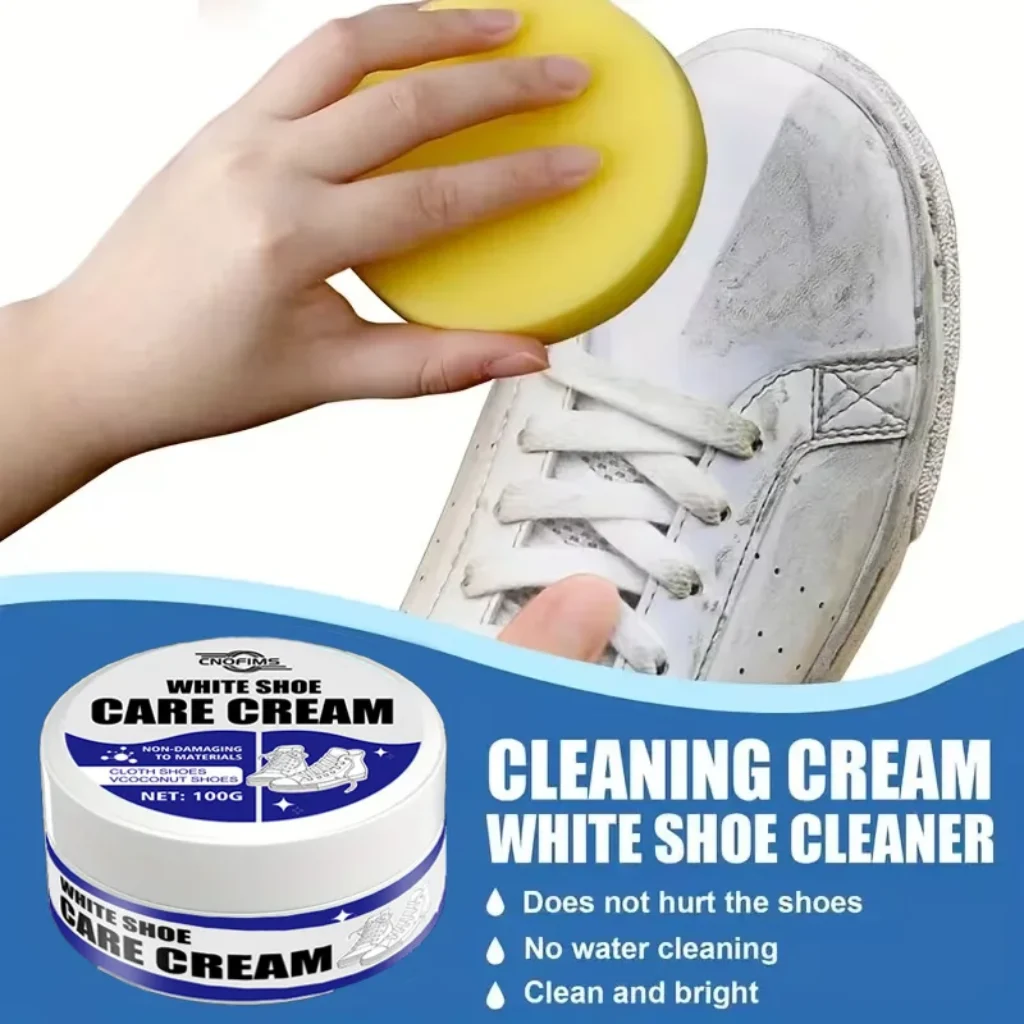 White Shoe Cleaner Cream: Stain remover & whitening