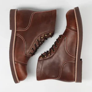 Winter Vintage Tooling Men Motorcycle Boots Quality Cow