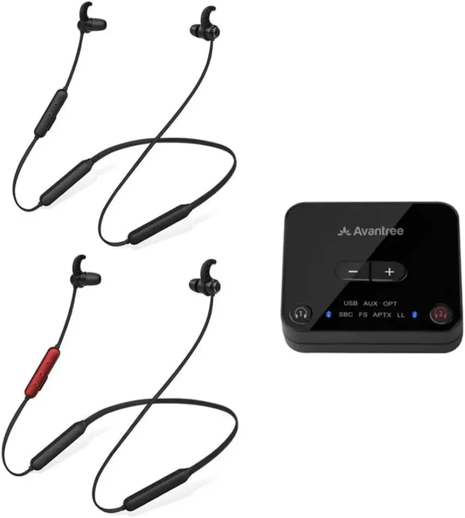 Wireless TV Earbuds Clear Audio, 20H Battery, No