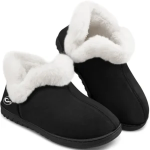 Womens Slippers Faux Fur Warm House Shoes Fuzzy