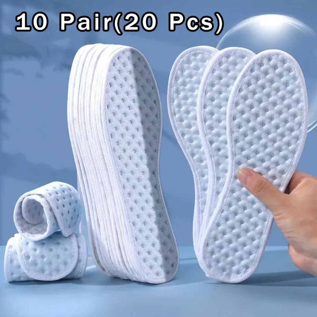 10 Pairs Bamboo Deodorant Shoe Insoles Men &
