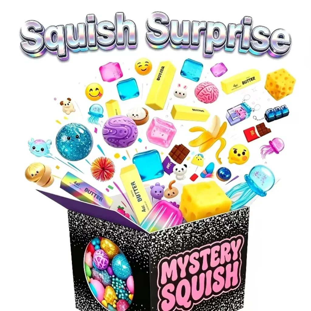 100 style Holiday Squishy Mystery Blind Box, Random