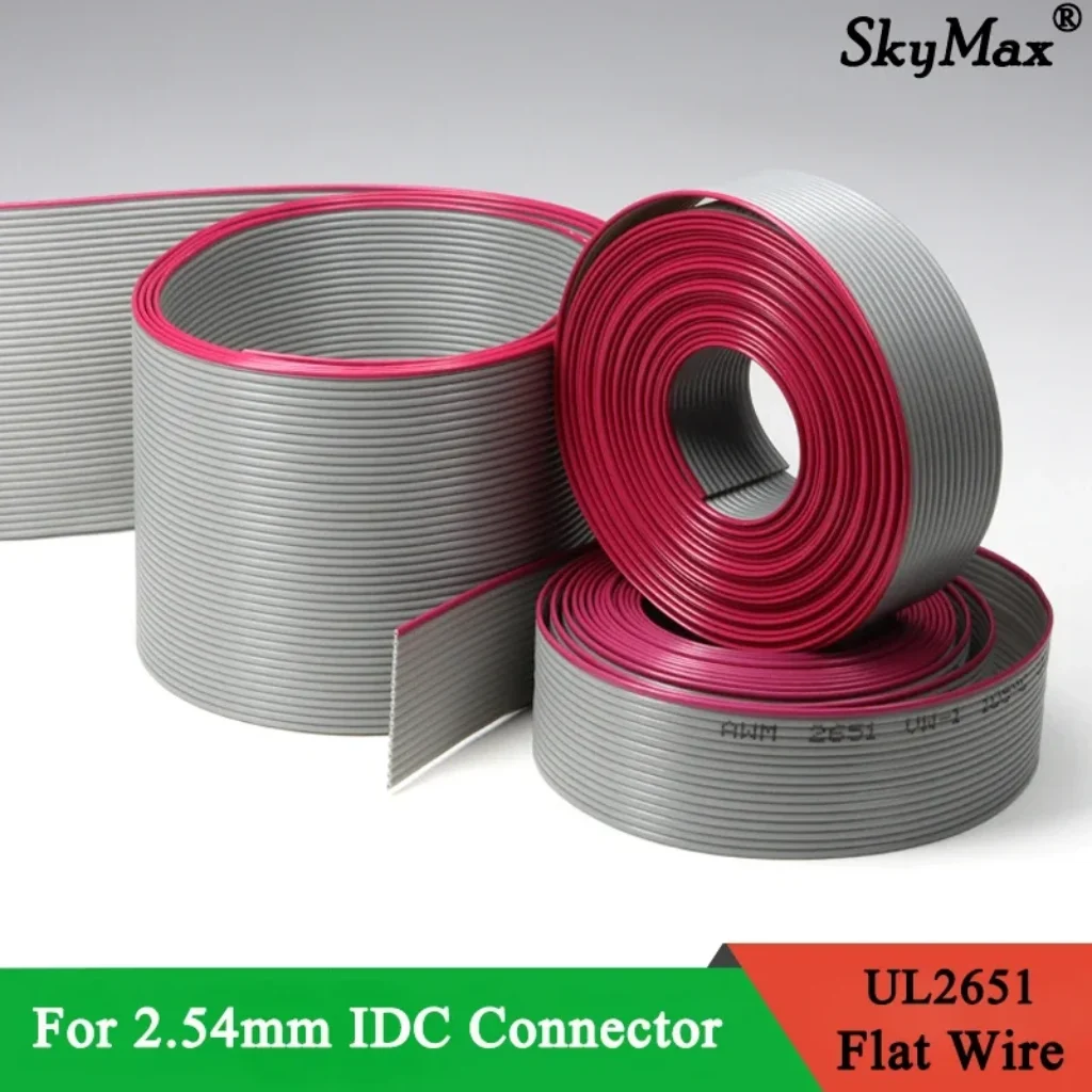 1~10m 1.27mm UL2651 Gray Wire Flat Ribbon Cable