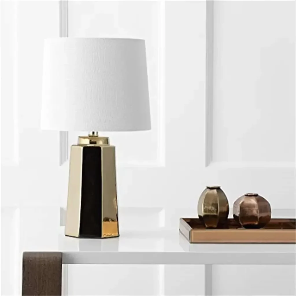 17-inch Gold-Plated LED Table Lamp Bedroom, Living Room,