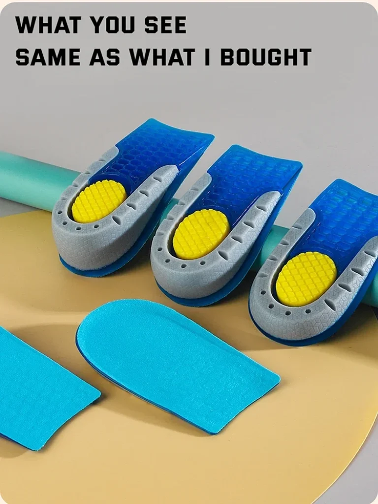 1Pair Gel Shoes Insole Feet Silicone Invisible Height