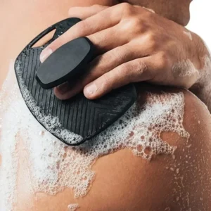 Black Silicone Exfoliating Brush Men Cleanser Manual Body
