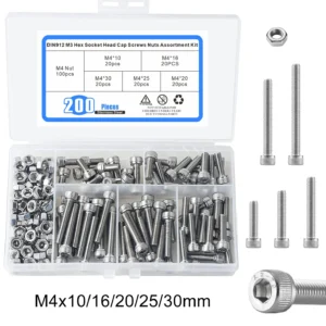 M4 Screw Kit Hex Socket Head Cap Screws