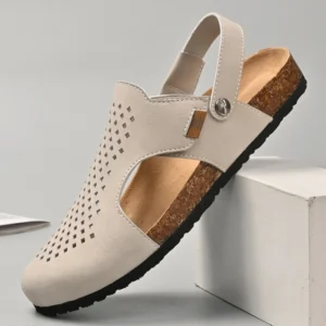 2024 Men Genuine Leather Shoes Men’s Sandals Durable