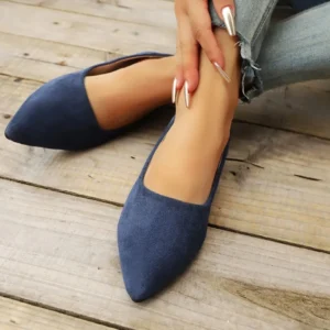 2025 Single Shoe Shallow Mouth Women’s Suede Pointed