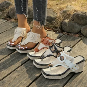 2025 Summer Open Toes Wedge Sandals Women Coarse