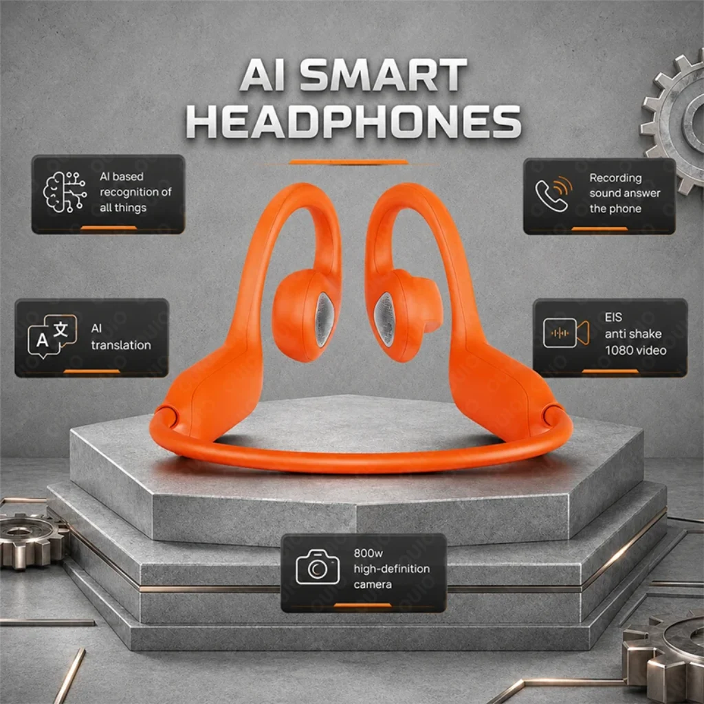 2026 AI Camera Headphones 8MP HD Photos 1080P