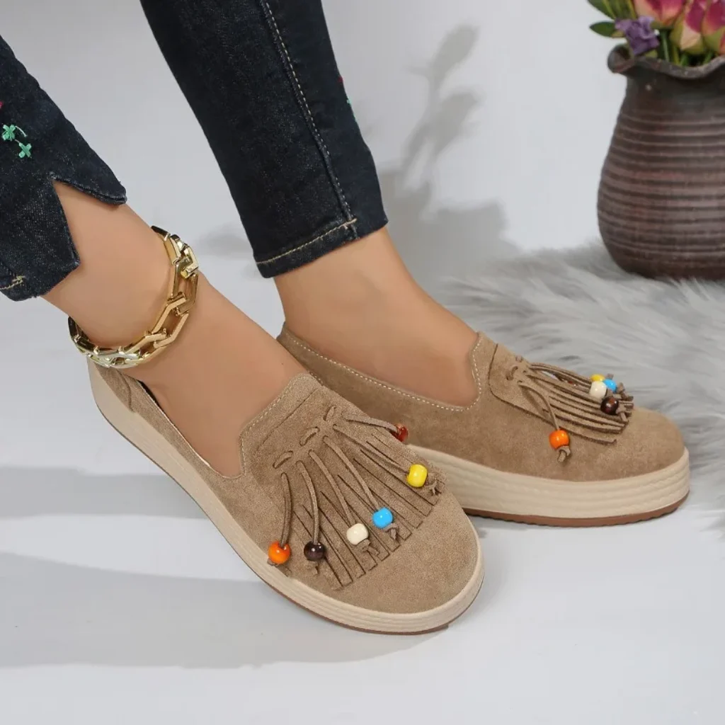 2026 Spring/Summer Style Thick-soled Petite Heightening Round-toe Single