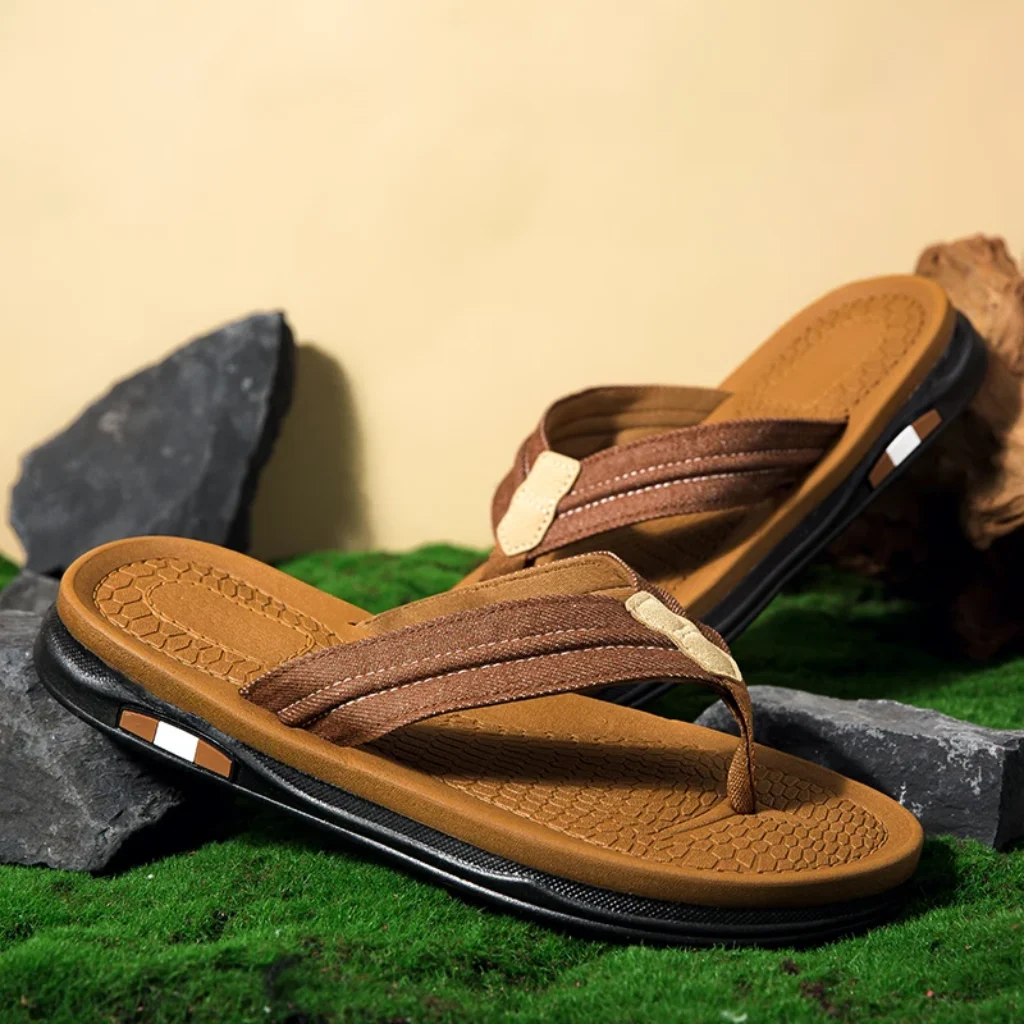 2026 Summer Thick-soled Casual Flip-flops Men, Anti-slip, Anti-odor