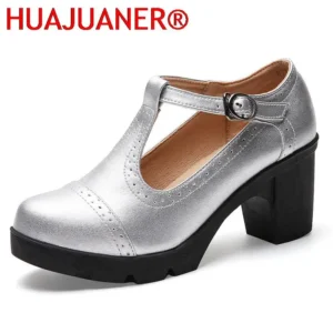 2026 Women Pumps Silvery High heels Lady Genuine