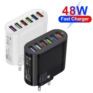 48W USB 6 Port Fast Charging US EU