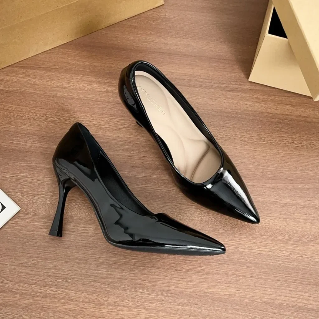 5/7/9CM Women’s Patent Leather Stiletto Heels 2026 Pointed