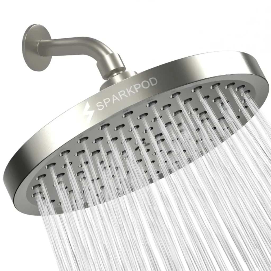 8 Inch Brushed Nickel High Pressure Rainfall Showerhead
