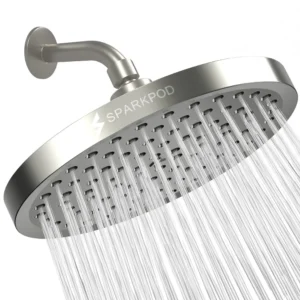 8 Inch Brushed Nickel High Pressure Rainfall Showerhead