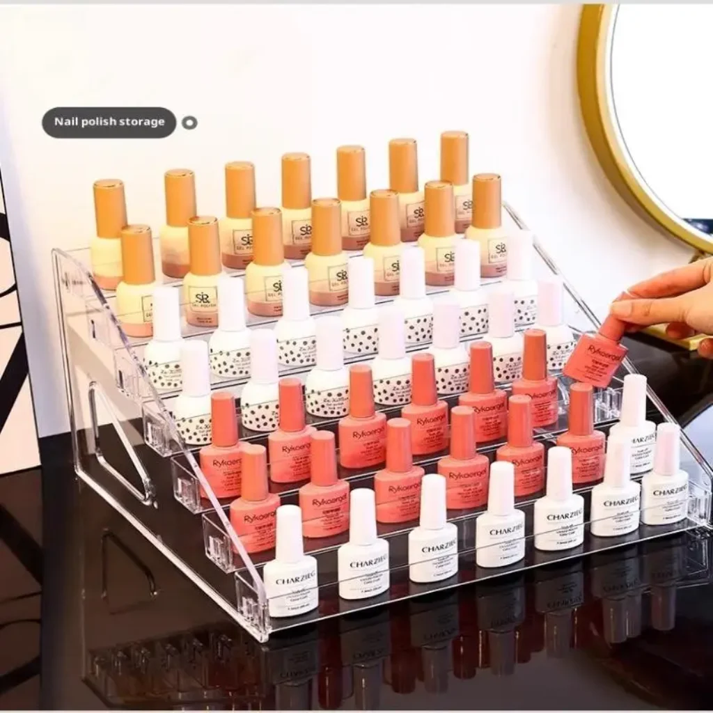 Acrylic Transparent Multi-layer Nail Polish Display Stand Lipstick