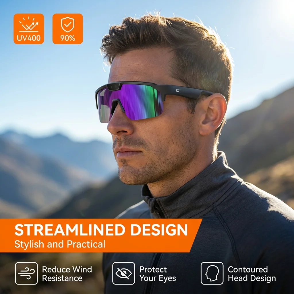 AI Sports Glasses Action Camera 8MP Dual Anti-Shake