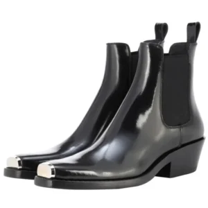Autumn Winter Mixed Color 4.5cm Low Heel Metal