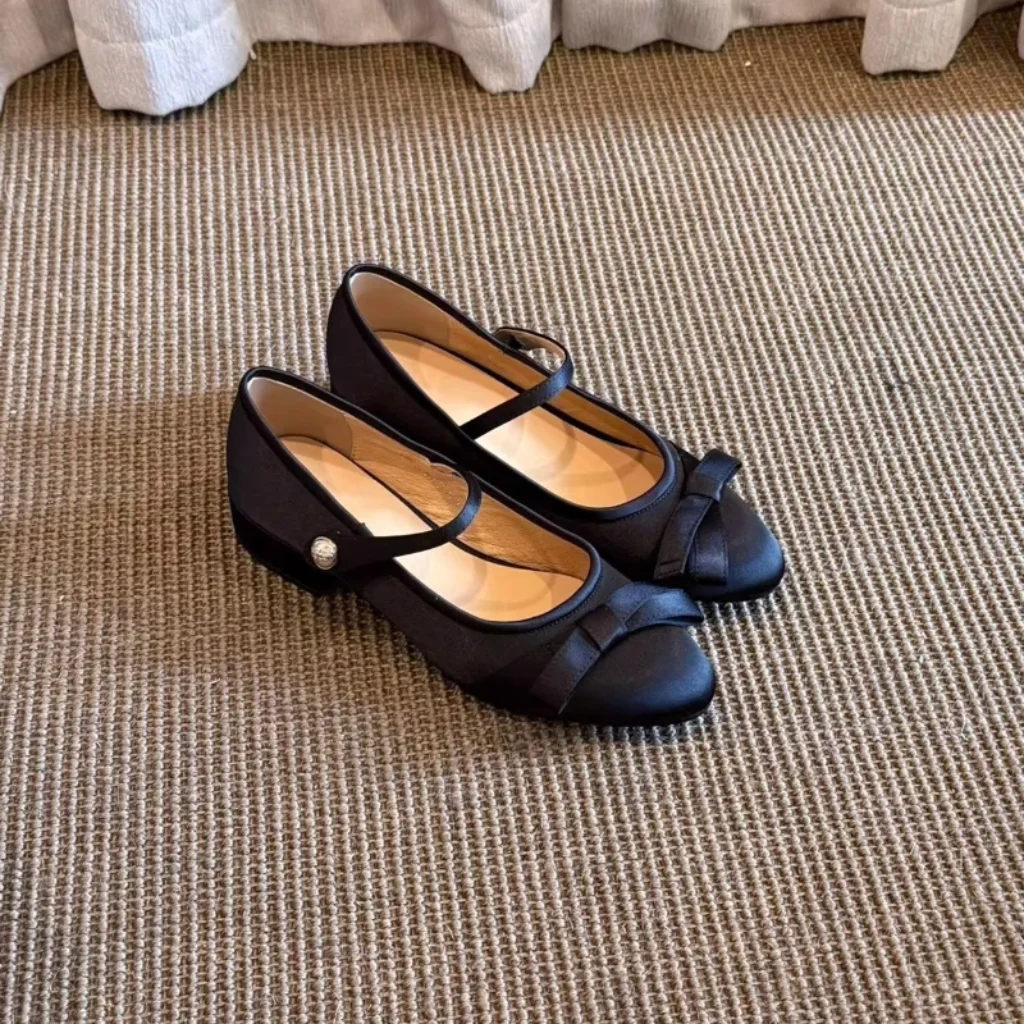 BANFANG Women’s Mary Jane Shoes 2.5cm Thick Heel