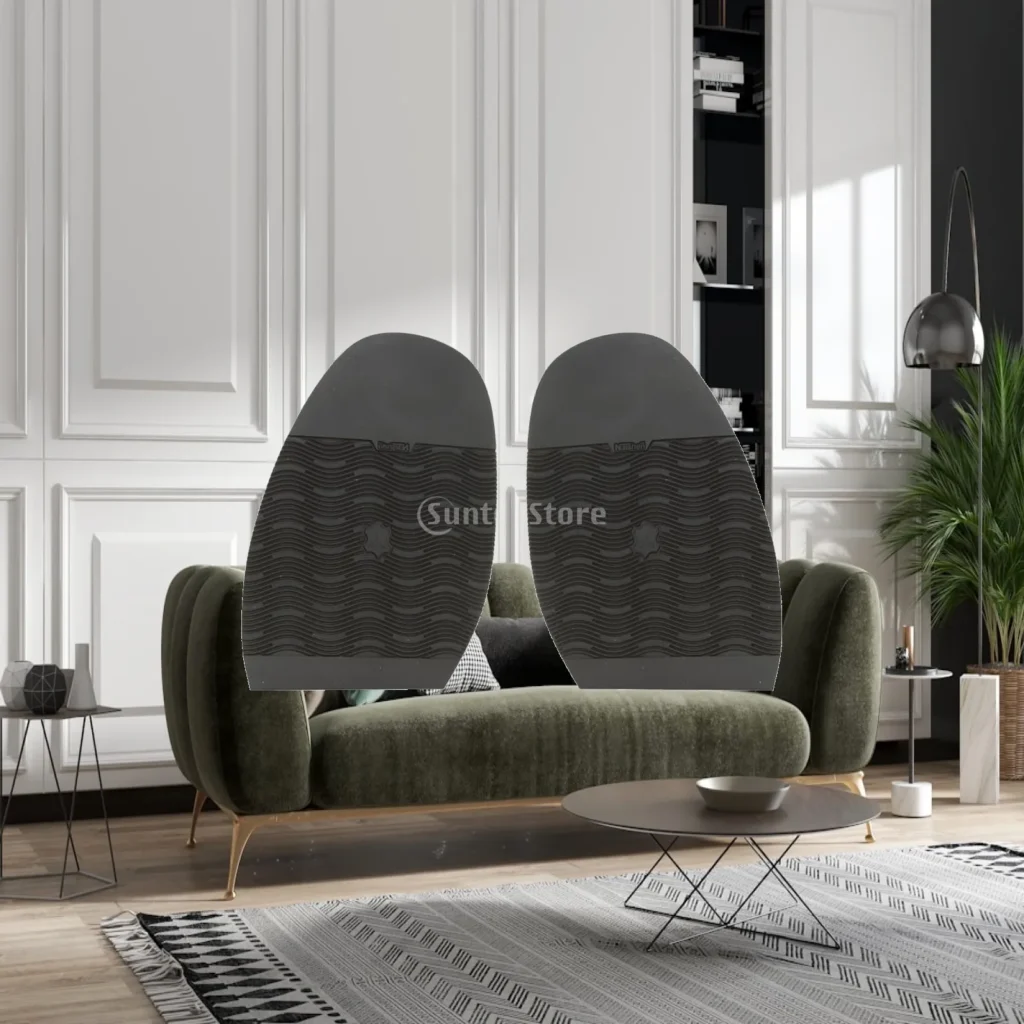 Black Rubber Half Soles Shoe Cushion Pad Anti-slip