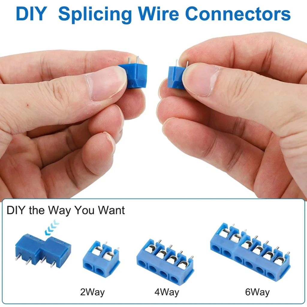 Blue 5mm Pitch 2P 3P 4P Screw Terminal