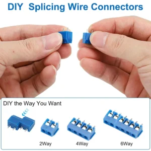 Blue 5mm Pitch 2P 3P 4P Screw Terminal