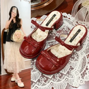 Bow Mary Jane Baotou Sandals Women 2025 Summer