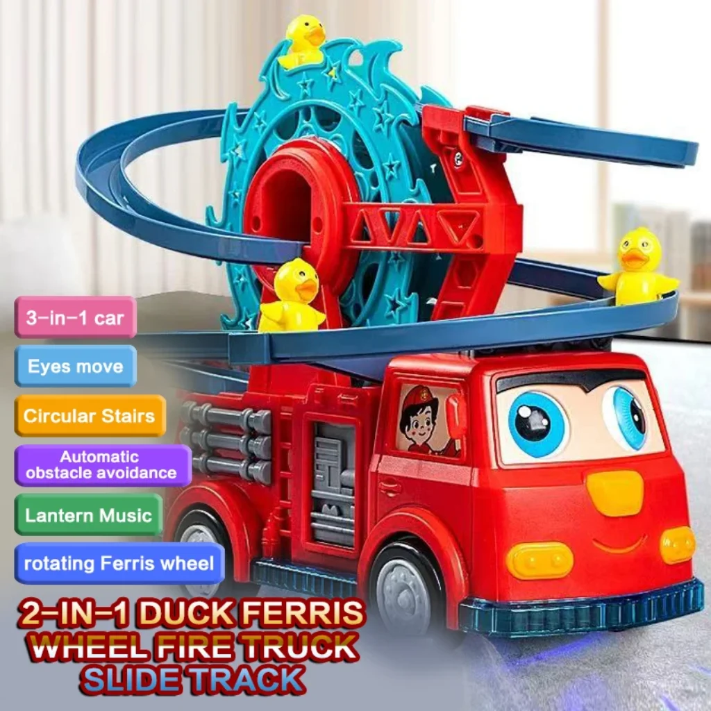 Children’s Electric Fire Truck Toys, Spinning Ferris Wheel,