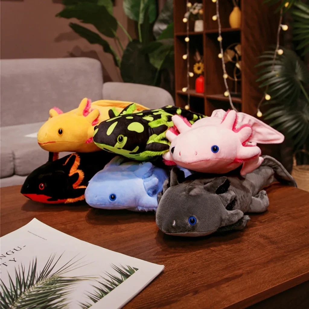 Cute Colorful Axolotl Plush Toy Adorable Kawaii Salamander