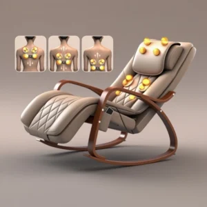 Ergonomic Massage Rocker Recliner Chair Heat Vibration Neck