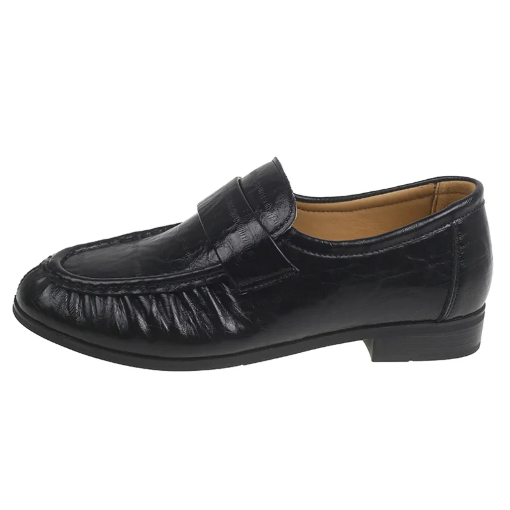 Fashion Round Toe Pleated Women Pumps Outdoor Casual
