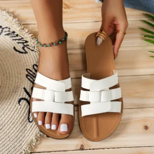 Fashionable Versatile Indoor Outdoor Slip-On Slippers Comfortable Wear-Resistant