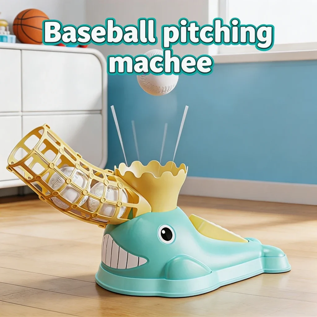 Foot Step‑on Baseball Launcher Toy Spring Loaded Pitching