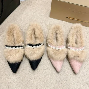French-style Low-heeled Women’s Outerwear 2026 Autumn-winter Style Pointed