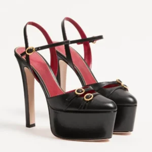 French Style Luxury High-Heeled Shoes Thick Toe Hollowed