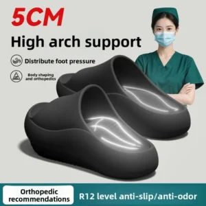 German arch support negative heel slippers women, summer