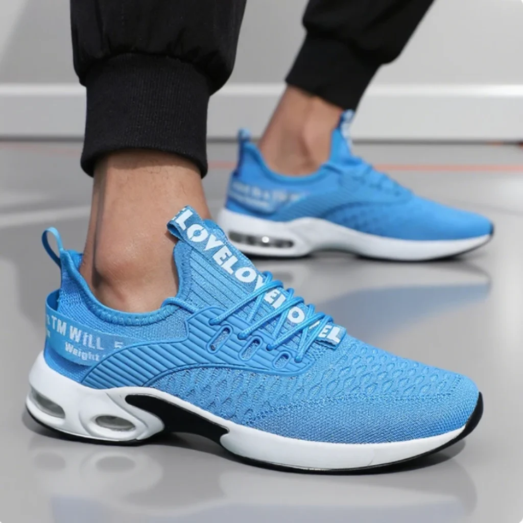Sale Men’s Running Shoes Breathable Knit Sneakers Casual