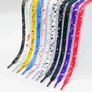 Ink Splatter Shoelace Shoelaces Sneaker Flat Gilding Printing