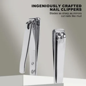 KANIU Stainless Steel Nail Clippers Swing-Out Nail Cleaner